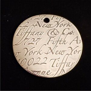 Tiffany & Co. 💯% Auth Script Notes Wave Pendant (only)925 Sterling w/pouch ✨EUC✨